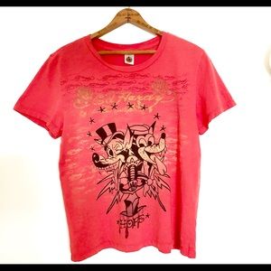 Ed Hardy Wolf Red T-shirt